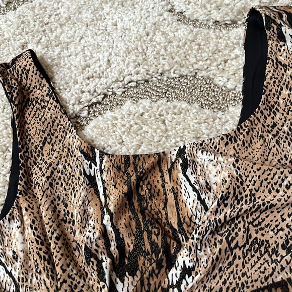 CONNECTED APPAREL Leopard Animal Print Sleeveless Dress NWOT - Picture 9 of 12